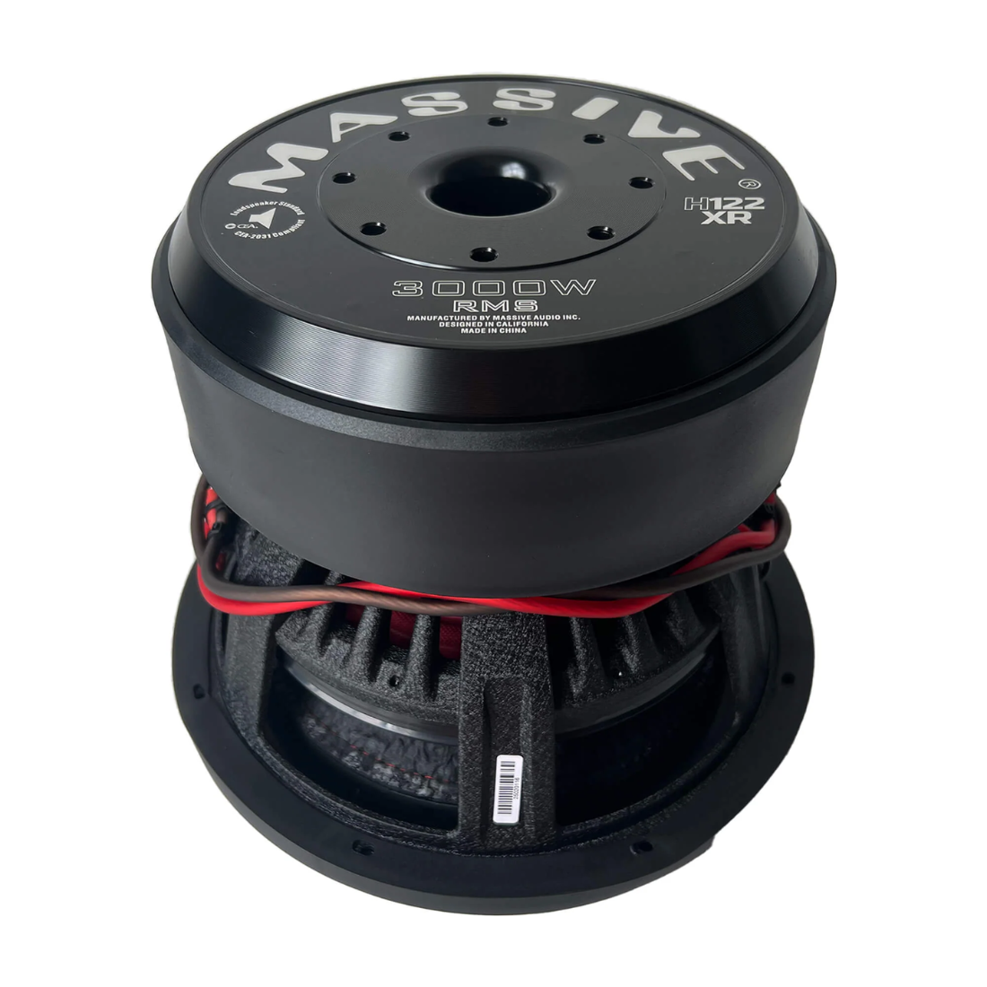 Massive Audio H122XR 12" 6000W Peak Dual 2-Ohm 4" Voice Coil DVC Mega Subwoofer