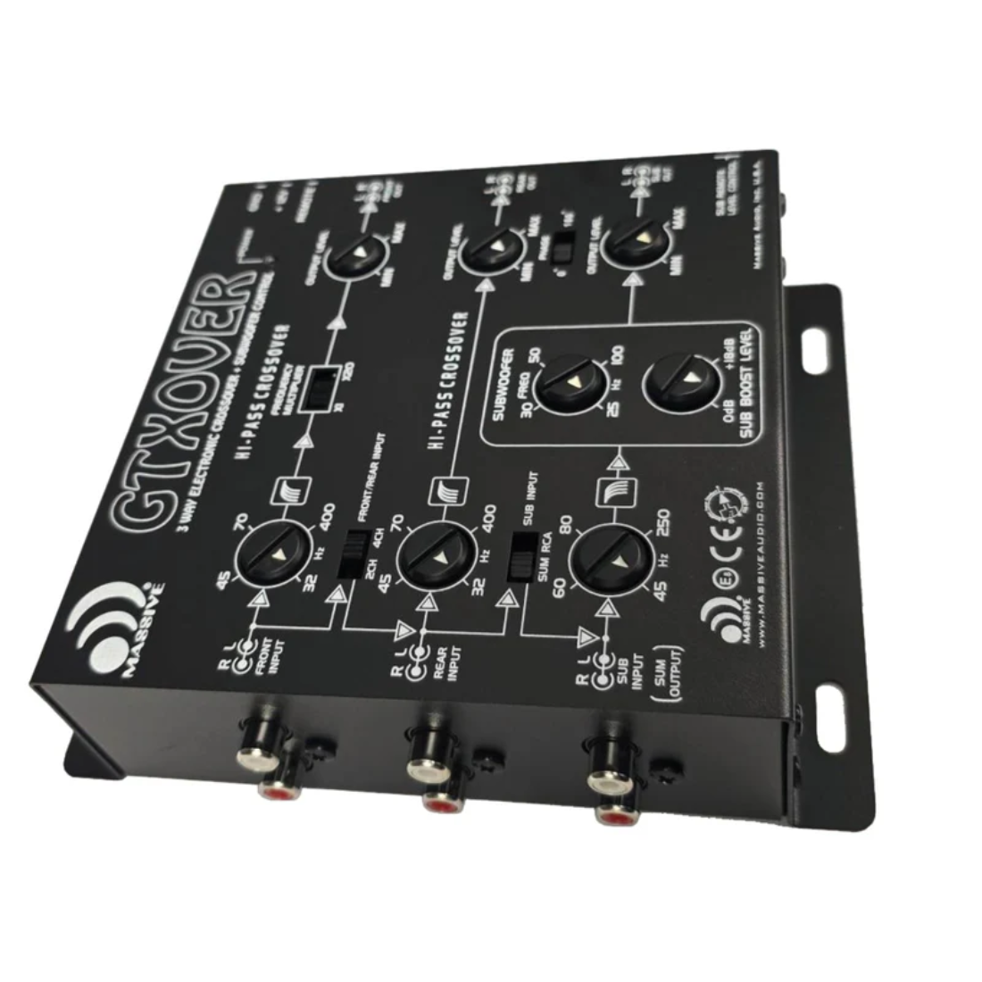Massive Audio GTXOVER 3-Way 18dB Electronic Crossover with Subwoofer Control