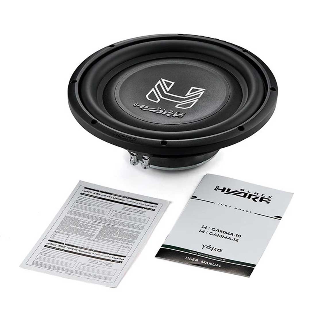 Black Hydra GAMMA-12 12" 800W Max Single 4-Ohm Voice Coil SVC Car Subwoofer
