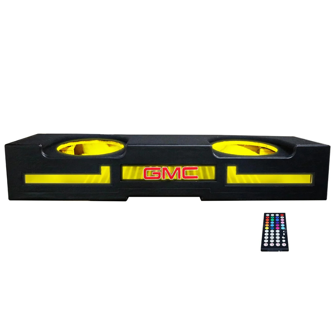 QPower QL-GMC14210 Dual 10" Vented Sub Enclosure w/ RGB for GMC 2014-18 Crew Cab