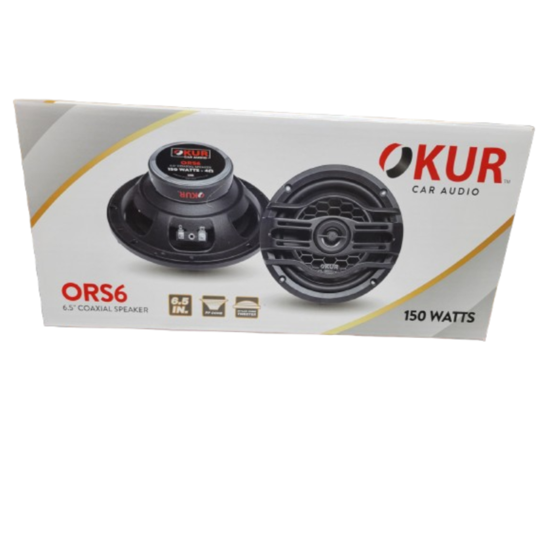 OKUR ORS6 6.5" 2-Way 150W Max 4-Ohm 1" KSV Voice Coil Coaxial Speakers (Pair)