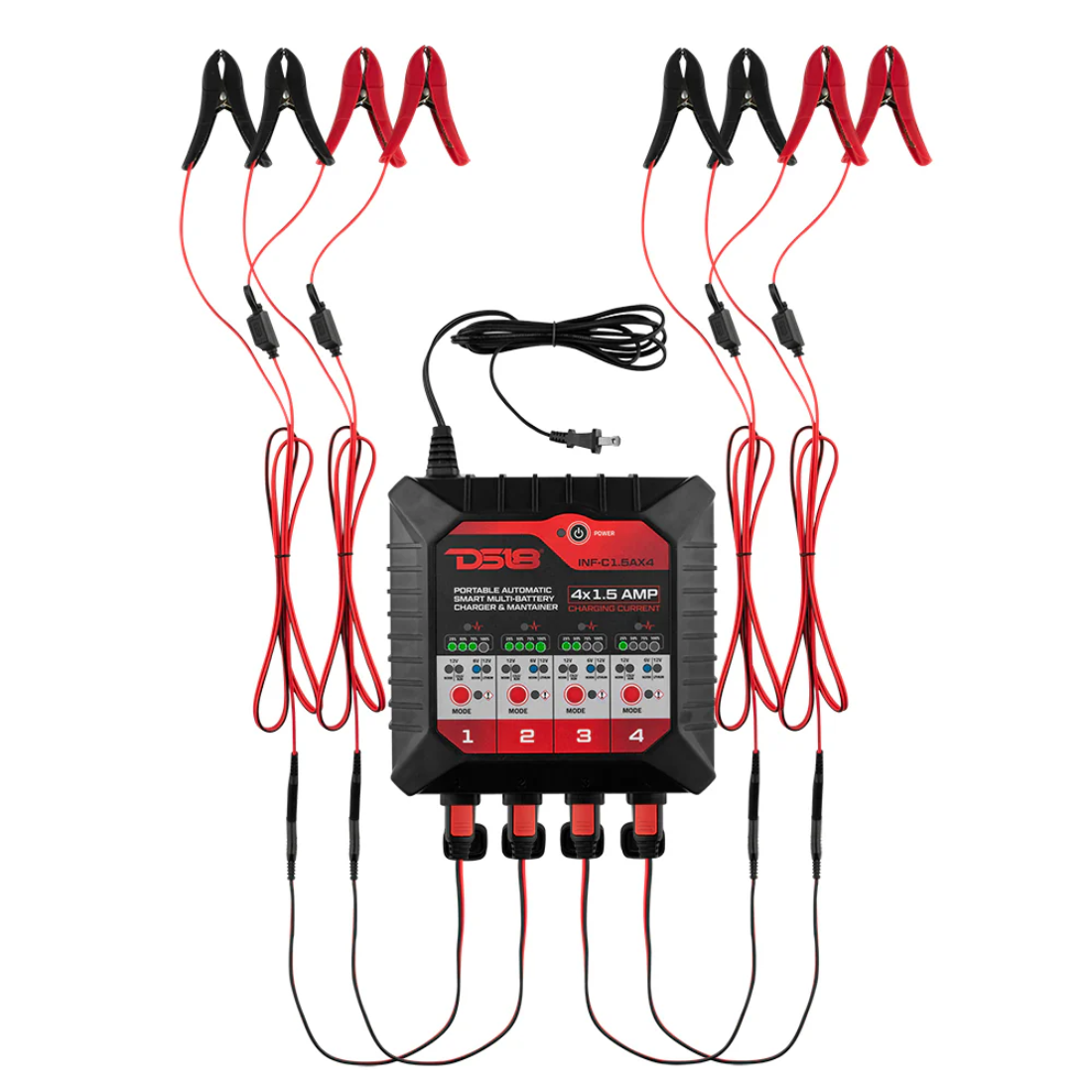 DS18 INF-C1.5AX4 4X1.5A Automatic Smart Lithium AGM Battery Charger & Maintainer
