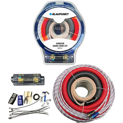 Blaupunkt AMK00R 0 AWG Gauge Car Audio Amplifier Installation Wiring Kit - Red