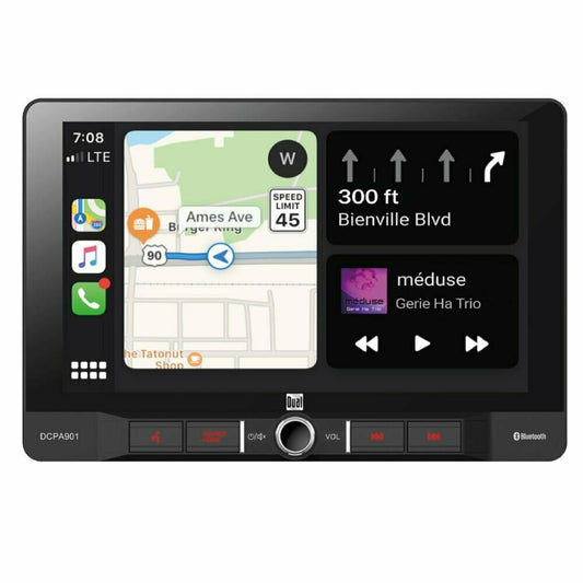 Dual DCPA901 9" Touchscreen Carplay Auto Digital Media Receiver In-Dash Receiver