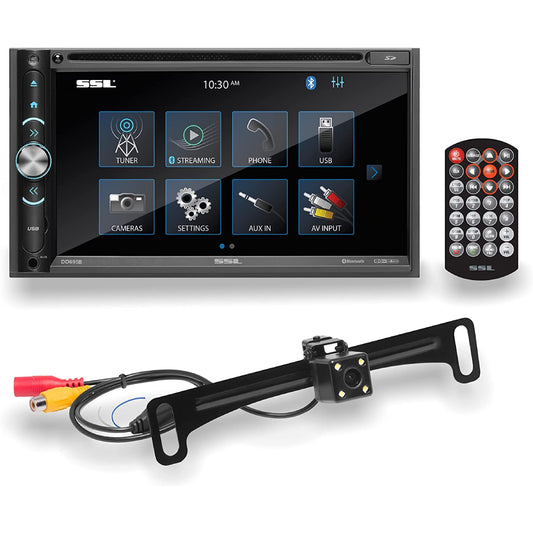 Sound Storm Lab DD695BR 2-DIN DVD Bluetooth 6.95" Touchscreen Receiver w/ RV Cam