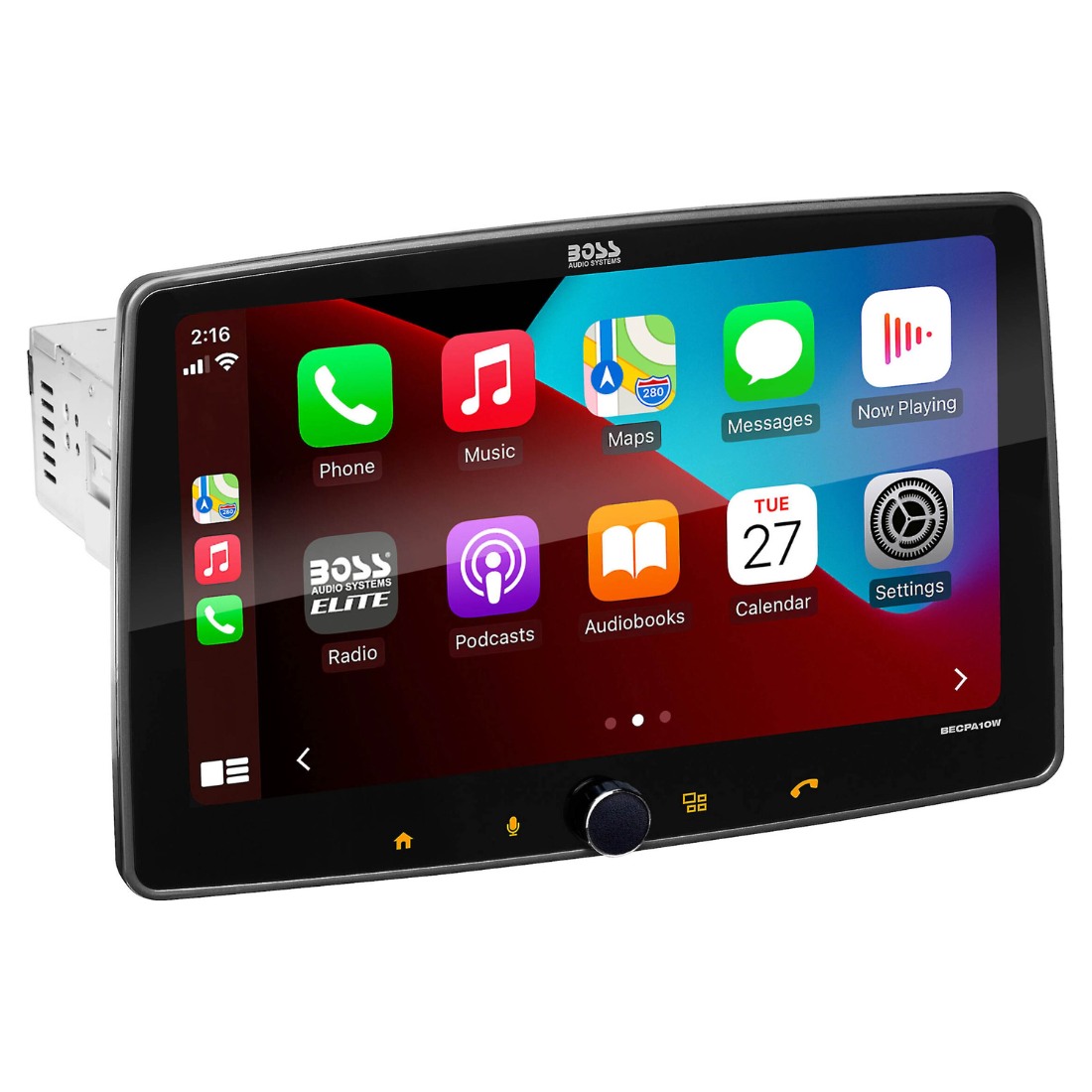 Boss Audio BECPA10W 1DIN 10.1" Apple CarPlay Android Auto Digital Media Receiver