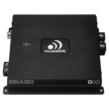 Massive Audio D10 10,000 W Max Monoblock Class D Micro Full Range Car Amplifier