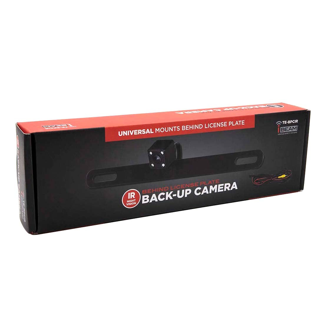 iBeam TE-BPCIR Behind License Plate Mount Rear-View Backup Camera w/ IR LEDs