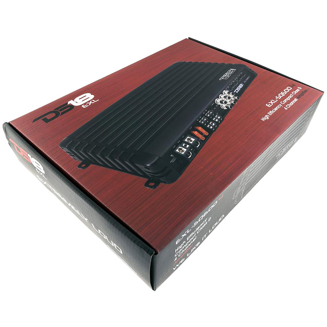 DS18 EXL-SQ600.4D 1200 W Max 4-CH Class D Stereo Full Range Car Audio Amplifier