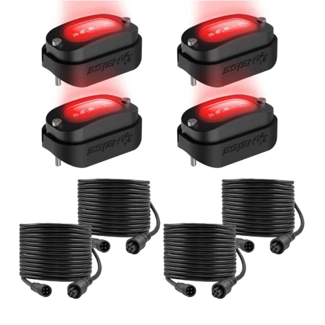 Heise HE-CHASE-K4 Wide Angle Chasing LED Rock Light Kit w/ Controller - 4 Pack