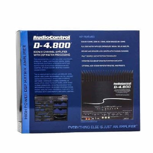 AudioControl D-4.800 800 W 4-Channel Car Amplifier w/ Digital Signal Processor