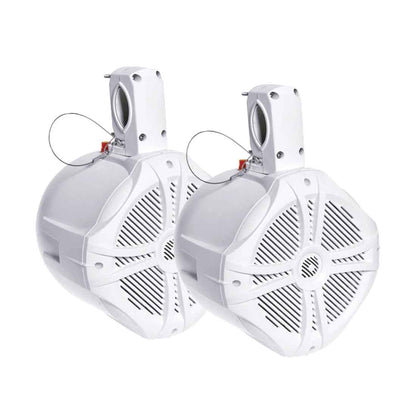 Power Acoustik MWT-65W 6.5" 500W Max Waterproof Marine Wake Tower Speakers WHITE