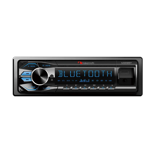 Nakamichi NQ512BT 1-DIN Car Stereo In-Dash MP3/WMA/USB Bluetooth 5.1 Receiver