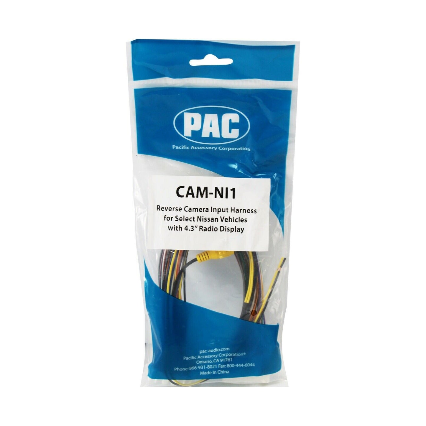 PAC CAM-NI1 Backup Camera T-Harness for Rear View Fits Nissan with 4.3" Display
