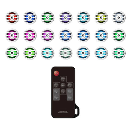 Kenwood KFC-1673MRWL 260 Watts Max 4 Ohms 6.5 Inch 2-Way RGB Lightning Marine Power Sports LED Speakers- White