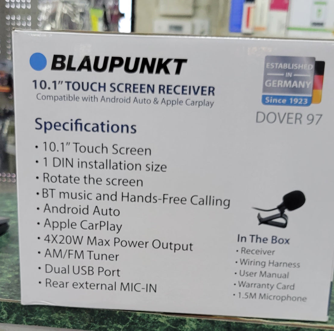 Blaupunkt DOVER 97 1DIN In-Dash Digital Multimedia Receiver w/ 10.1" Touchscreen