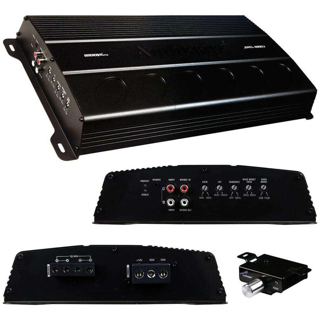 Audiopipe APEL-1800.1 1800W Monoblock Class D 1-Ohm Stable Car Audio Amplifier