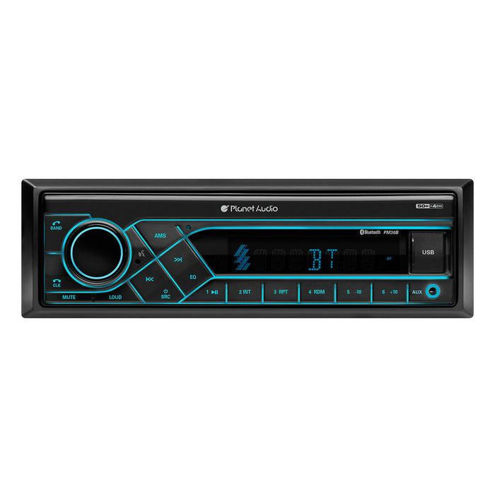 Planet Audio PM30B Single Din Car Stereo Bluetooth USB AM/FM Radio & AUX
