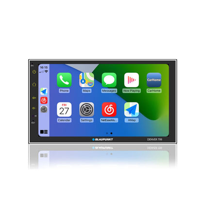 Blaupunkt DENVER 799WL 2-DIN Car Bluetooth Multimedia Receiver w/ 7" Touchscreen