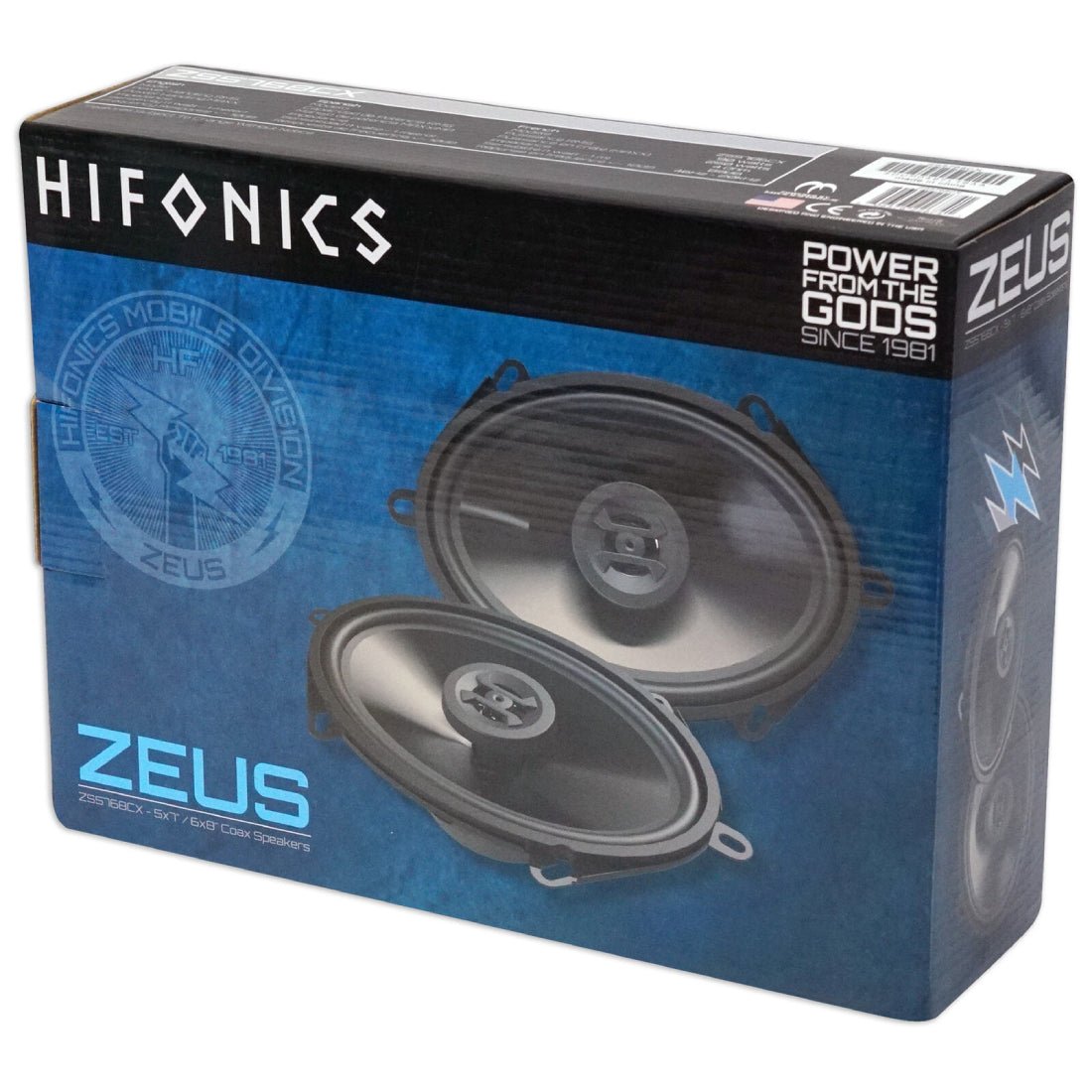 Hifonics ZS5768CX 5x7" / 6x8" 250 W Max 2-Way 4-Ohms Car Audio Coaxial Speakers