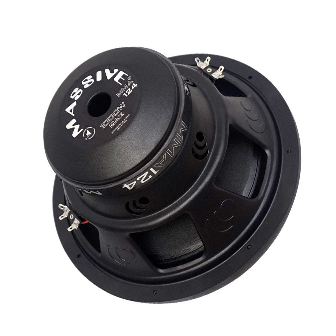 Massive Audio MMA124 12" 1000W Max Dual 4 Ohm Voice Coil DVC Car Audio Subwoofer