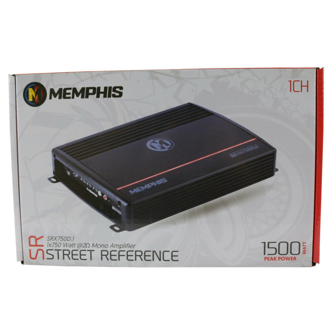 Memphis Audio SRX750D.1 1-CH Monoblock 750W Max Class-D Car Stereo Amplifier