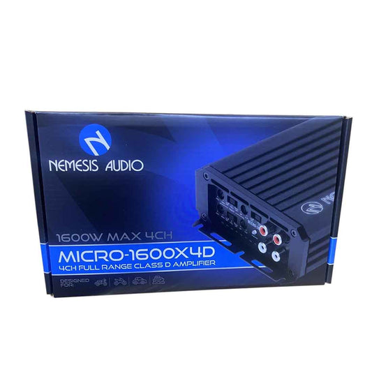 Nemesis Audio MICRO-1600X4D 4-Channel 1600W Max Class-D Full Range Amplifier