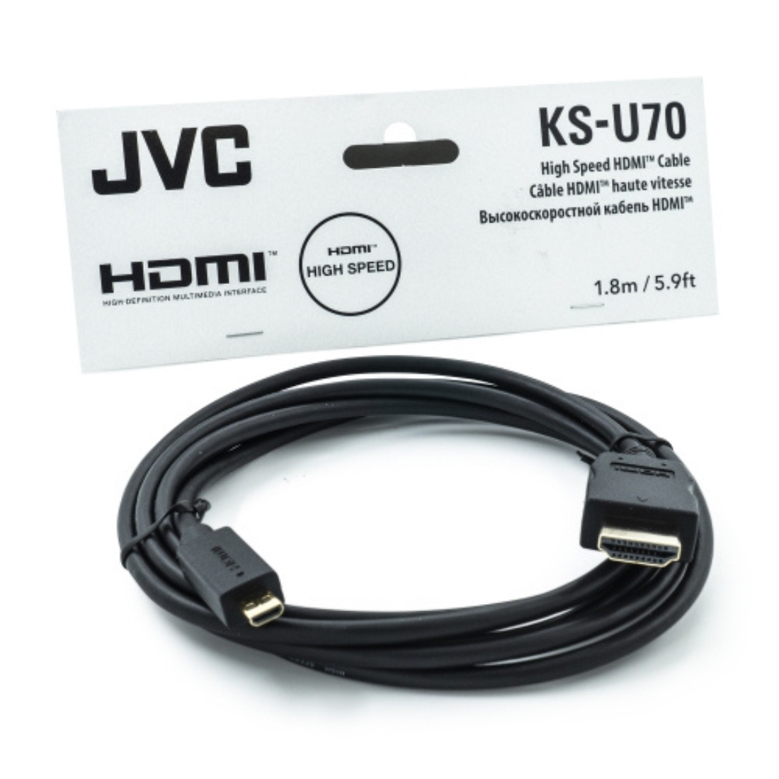 JVC KS-U70 Car Stereo 6' Automotive-Grade High-Speed Type-A to Type-D HDMI Cable