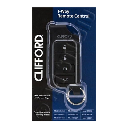 Clifford 7656X 1-Way 4-Button Up to 1/2 Mile Range Replacement Car Remote