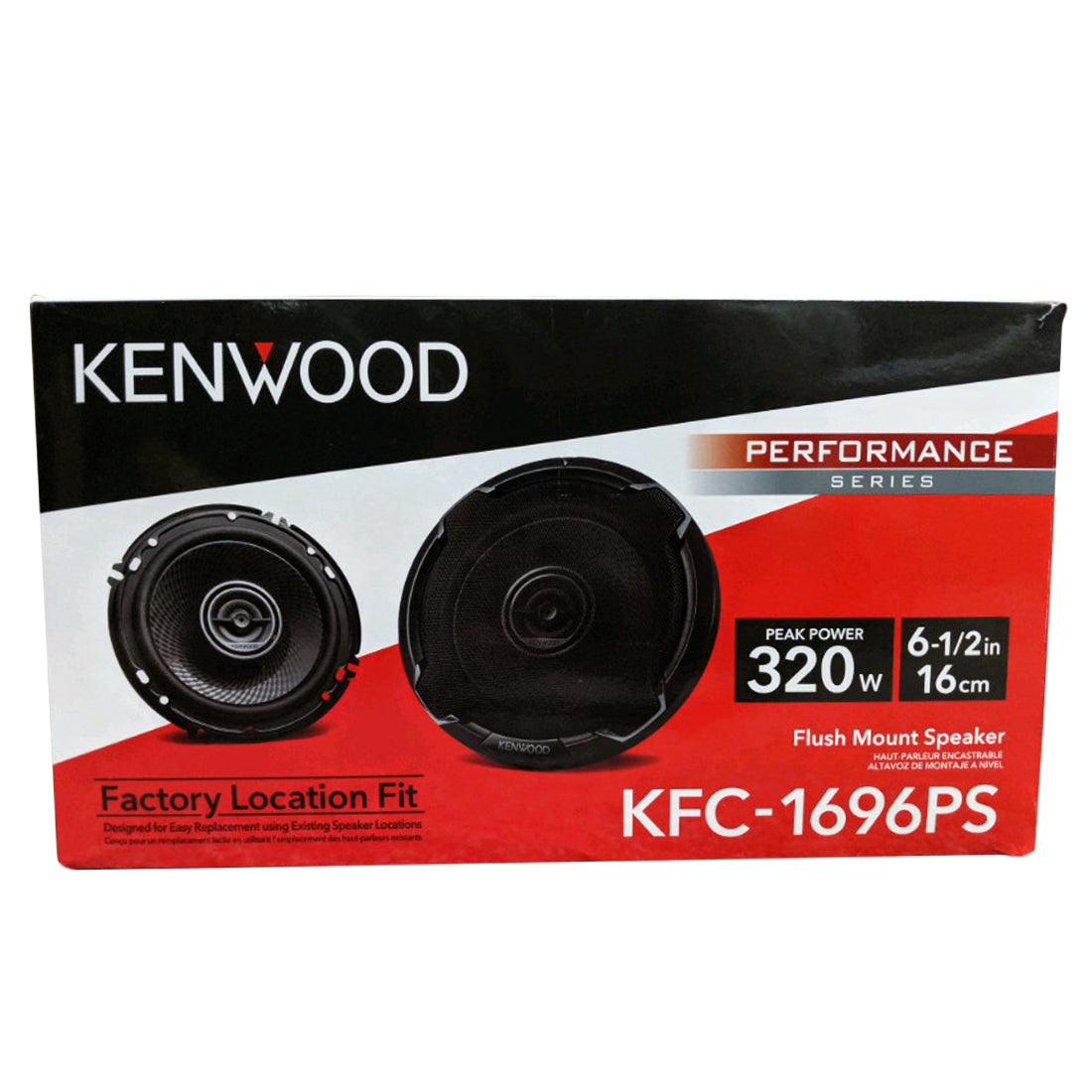 Kenwood KFC-1696PS 320 W Max 6.5" 2-Way 4 Ohm Stereo Car Audio Speaker