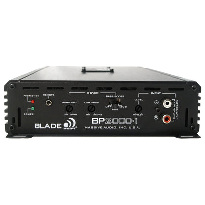 Massive Audio BP2000.1V2 2000W Peak Monoblock Class-D Full Range Car Amplifier