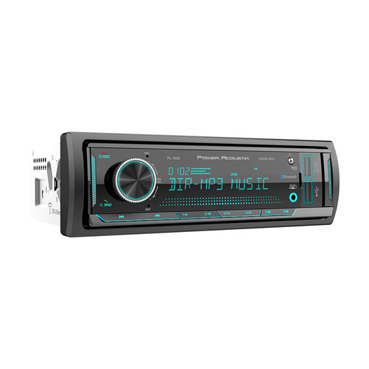 Power Acoustik PL-40B 1-DIN Bluetooth Digital Media Receiver w/ Dual USB Ports