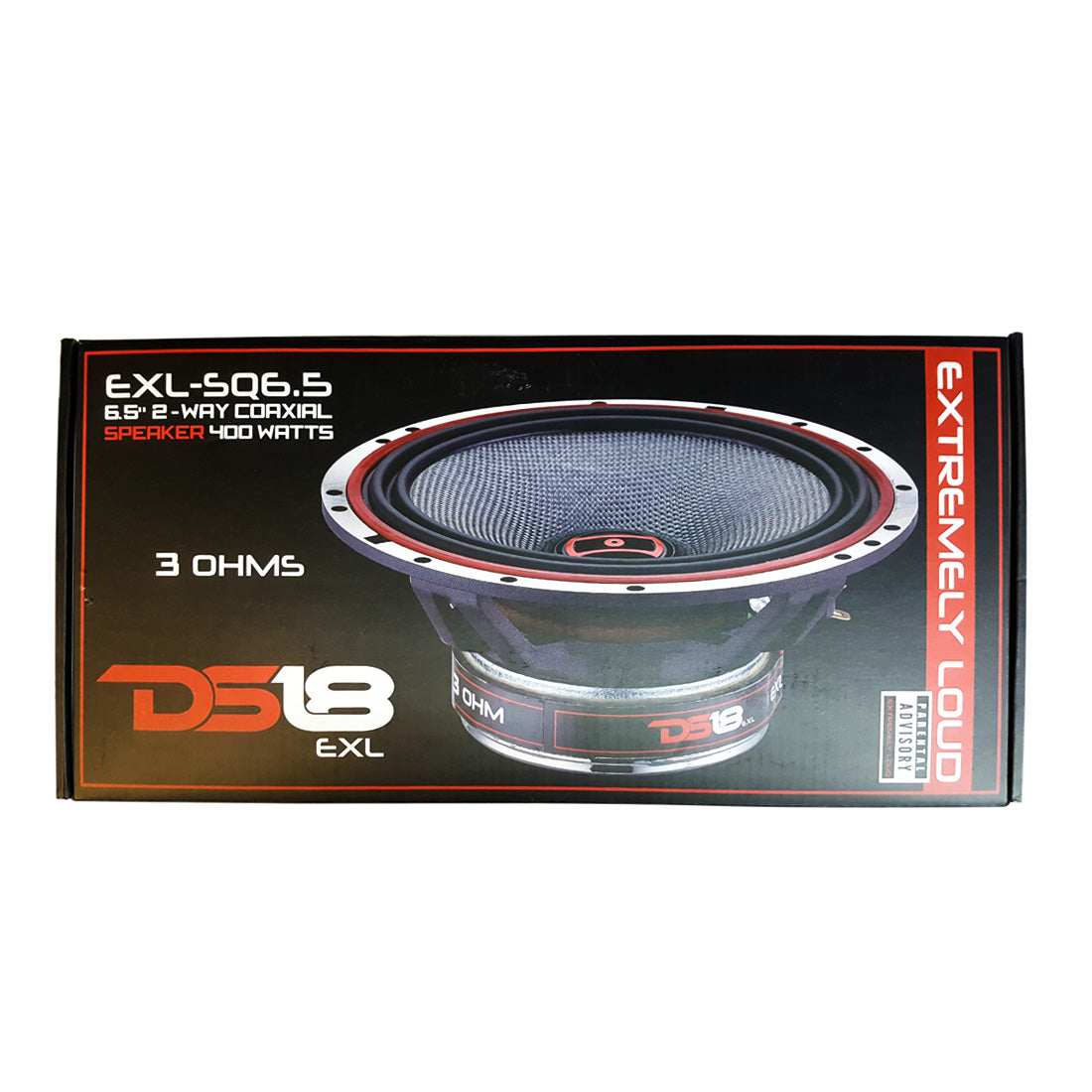 DS18 EXL-SQ6.5 400 W Max 6.5" 2-Way 3 Ohm Stereo Car Audio Coaxial Speakers