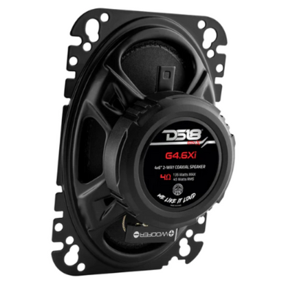DS18 G4.6Xi GEN-X 4" x 6" 2-Way 135W Max 4-Ohms Car Audio Coaxial Speakers