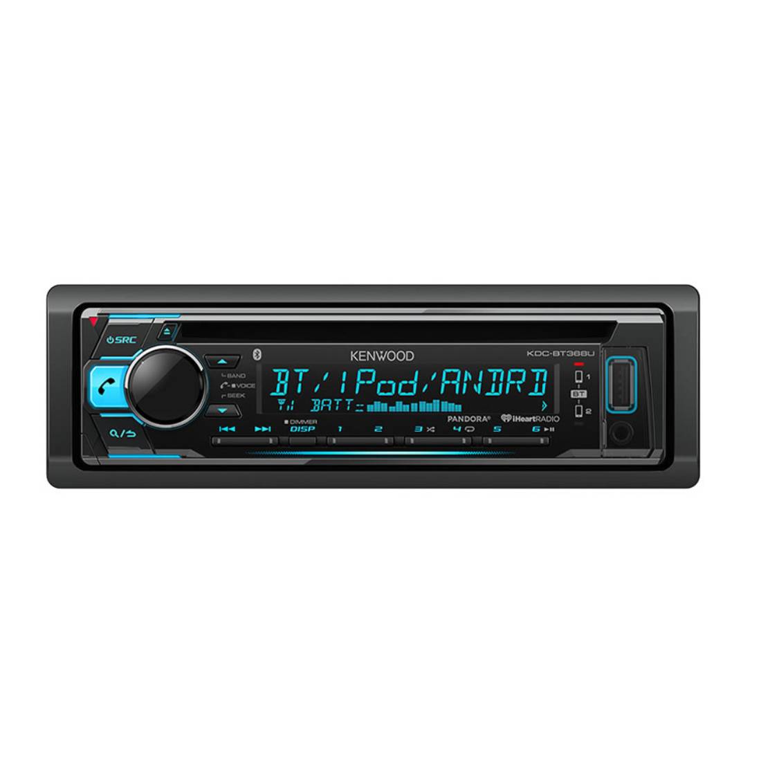 Kenwood KDC-BT368U Single-DIN In-Dash Car Audio CD Receiver with Bluetooth