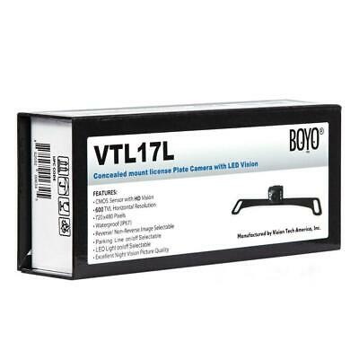Boyo Vision VTL17L CMOS HD Behind The License Plate Rear-View Camera w/ LEDs