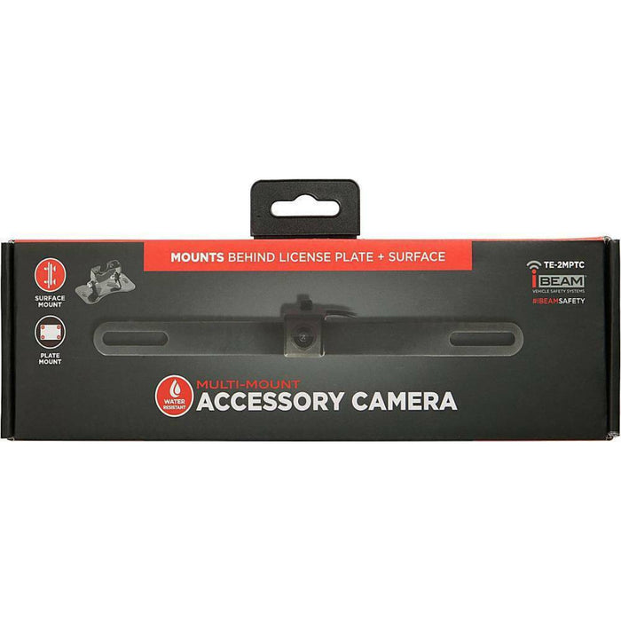 iBeam TE-2MPTC Surface License Plate Multi-Mount Accessory Back-up Camera