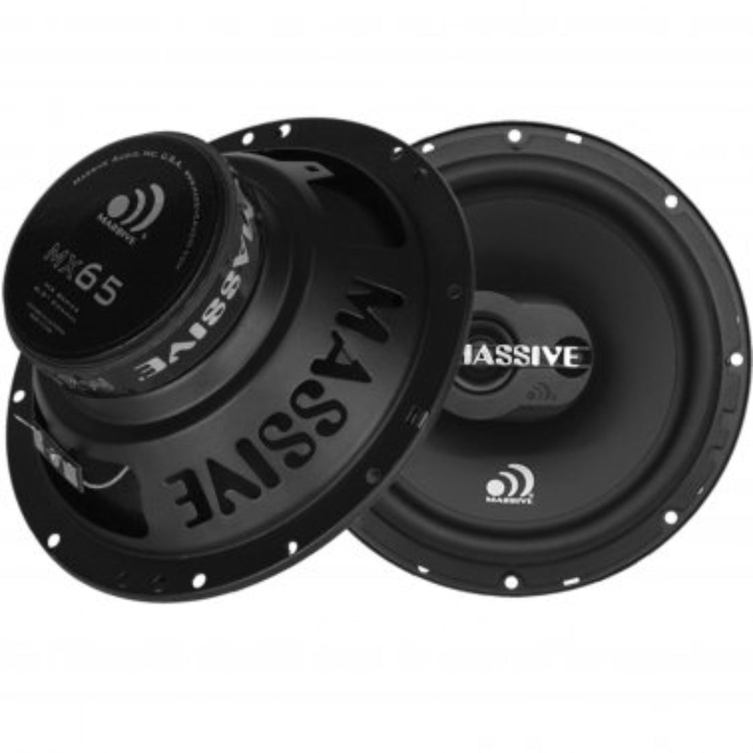 Massive Audio MX65 6.5" Coaxial Speakers, 60 Watts RMS, 2-Way Full-Range Car Stereo Speakers