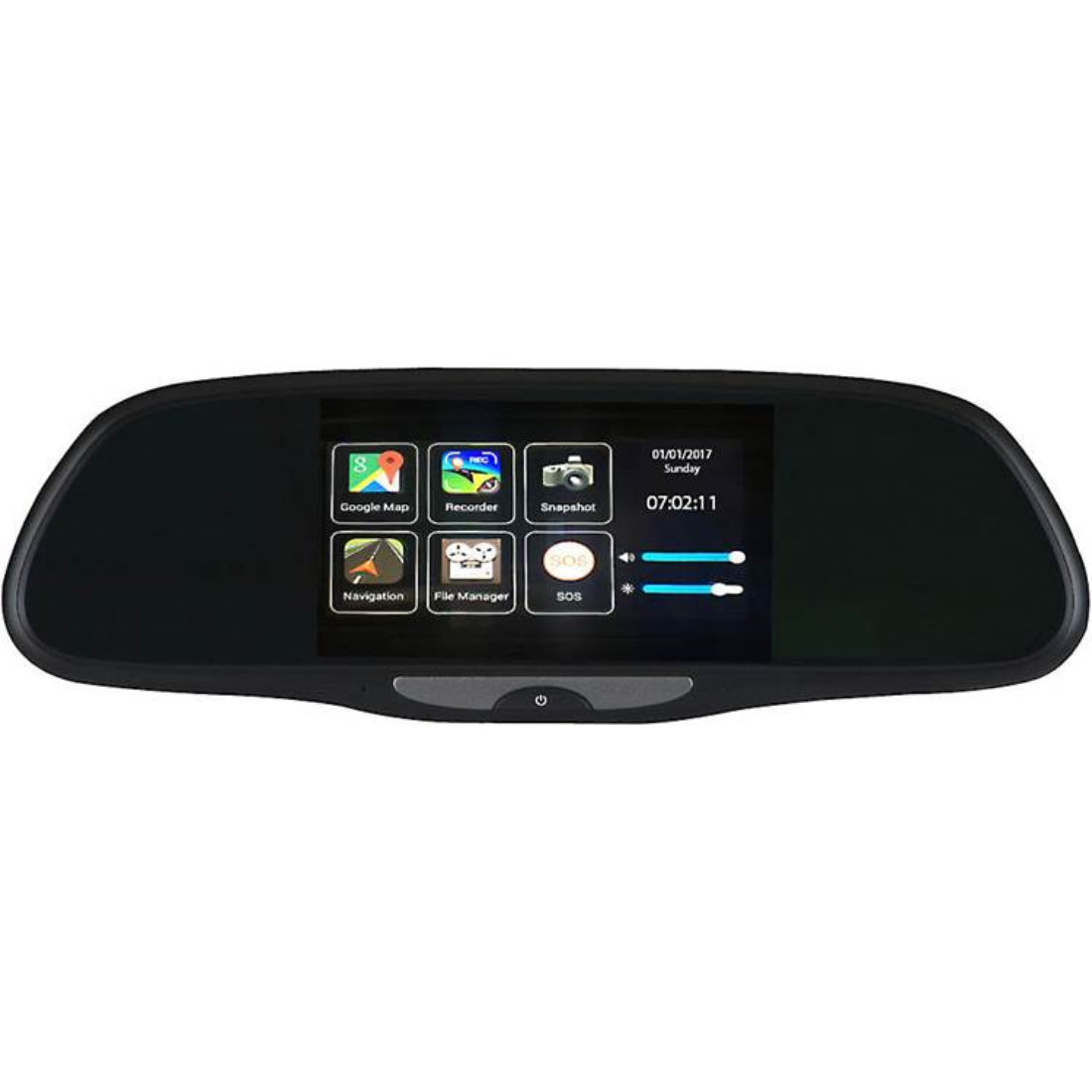 Boyo Vision VTG700X 7" HD Rear-View Mirror Navigation Monitor w/ Built-in DVR