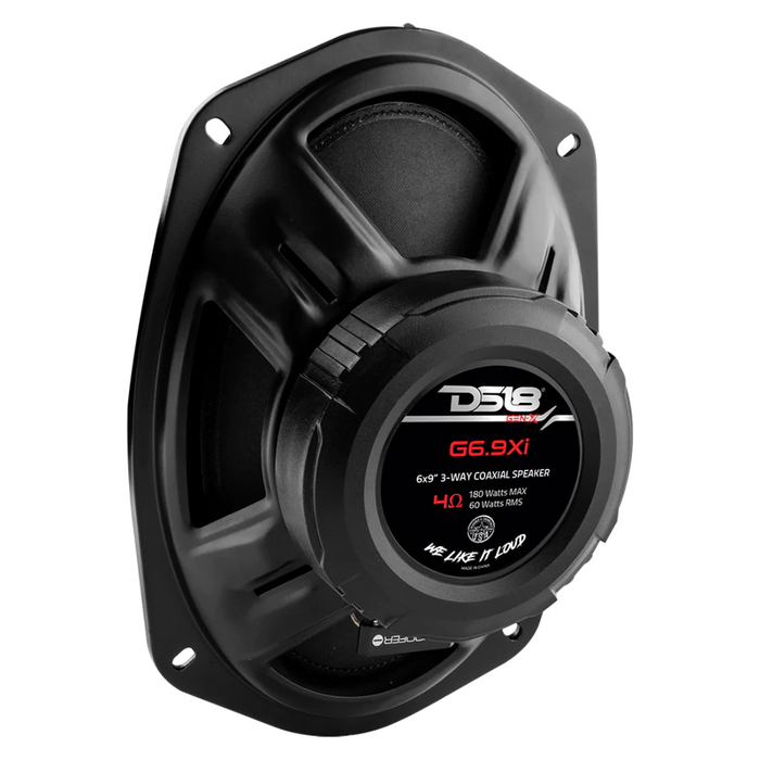 DS18 G6.9Xi GEN-X 6" x 9" 3-Way 180W Max 4-Ohms Car Audio Coaxial Speakers