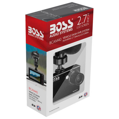 Boss Audio BCAM40 High Definition 1080p 2.7" LCD Vehicle Dashcam DVR System
