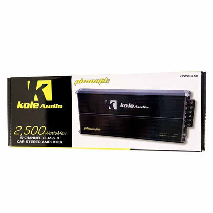 Kole Audio KP2500.5D 2500W Max 5-Channel Class-D Compact Car Audio Amplifier
