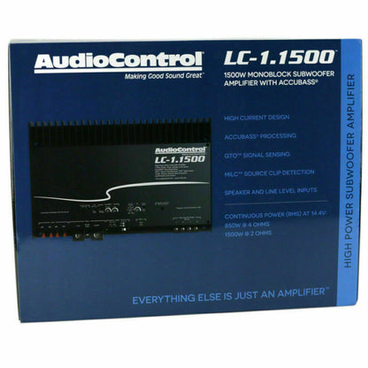 AudioControl LC-1.1500 High Power Mono Subwoofer Amplifier with Accubass