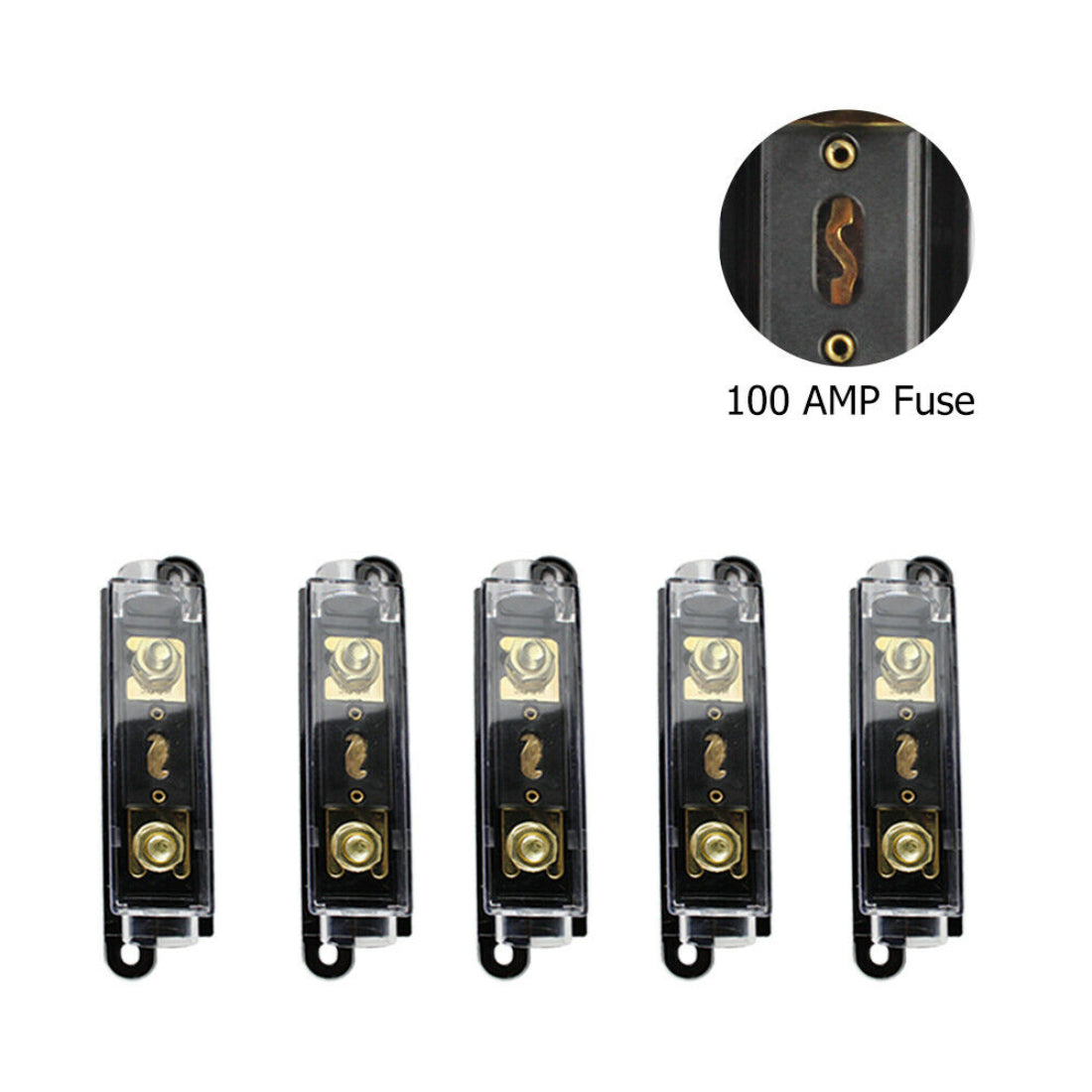 ANL Fuse Holder 100A Amp Inline Block 0/4/8 AWG Gauge Car Audio Install