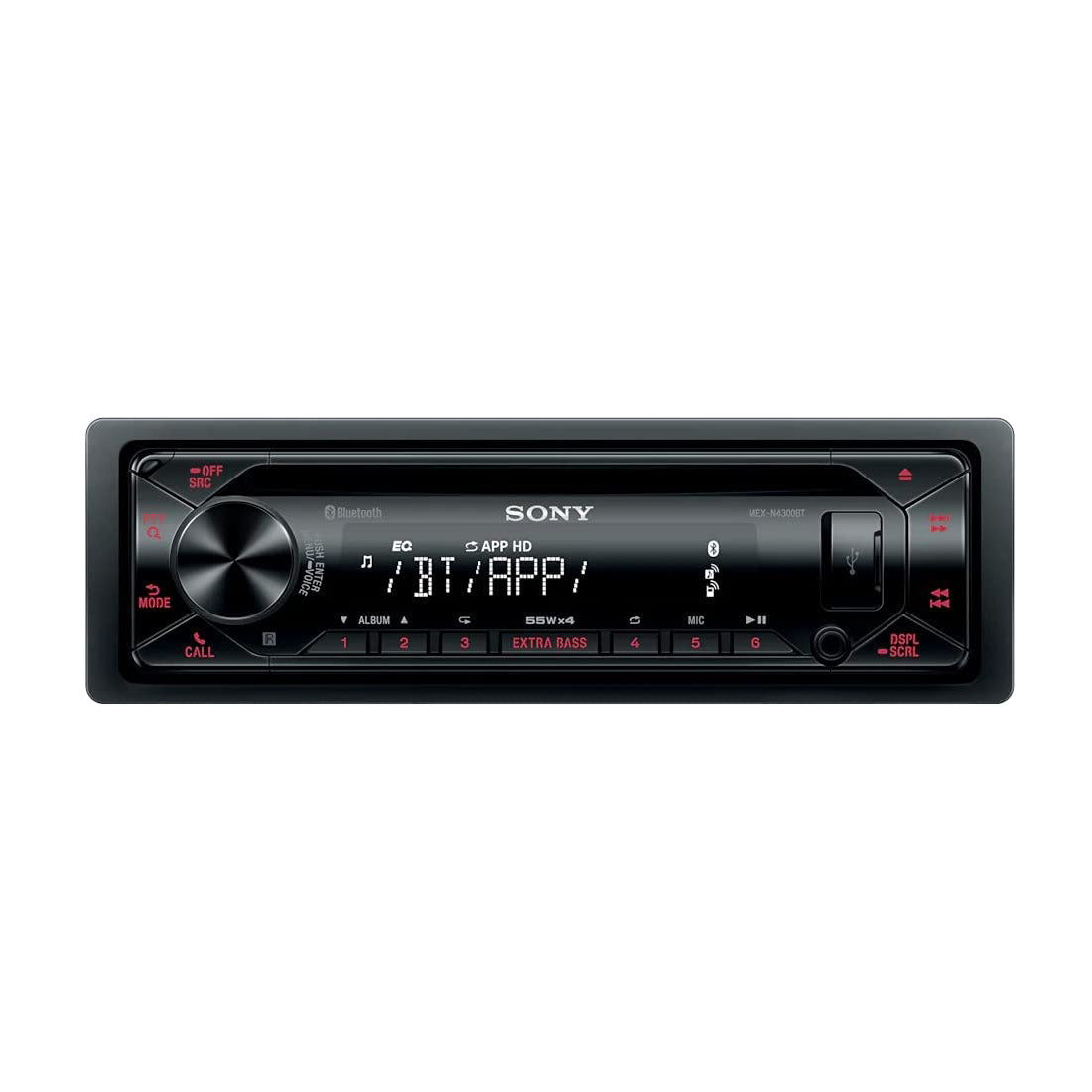 Sony MEX-N4300BT 1-DIN Car Stereo In-Dash CD USB AUX Receiver w/ Dual Bluetooth